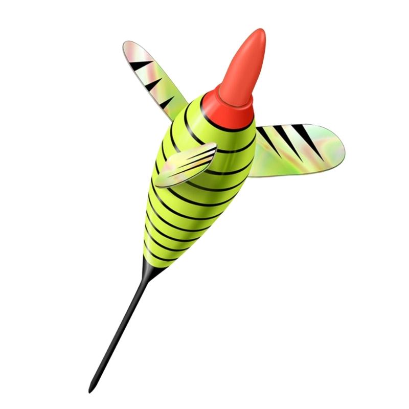 

LED Illuminated Fishing Bobber with Spirals Day Night Fishing Float Waterproofed Construction Light weight Compacts красный