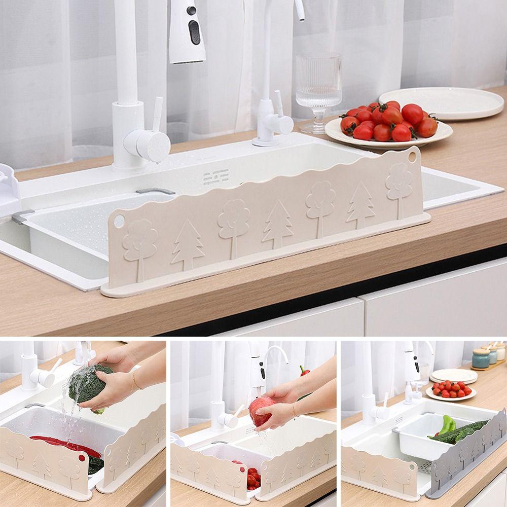 Přísavka Ochrana proti stříkající vodě Měkký silikonový deflektor vody Bar Nová deflektorová deska na vodu pro kuchyňský gadget