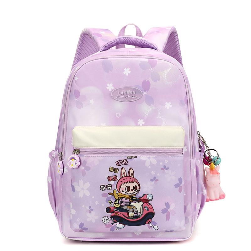Stylish Girls Backpack For School Unique Cartoon Pattern Lightweight And Comfortable For Grades One To Two