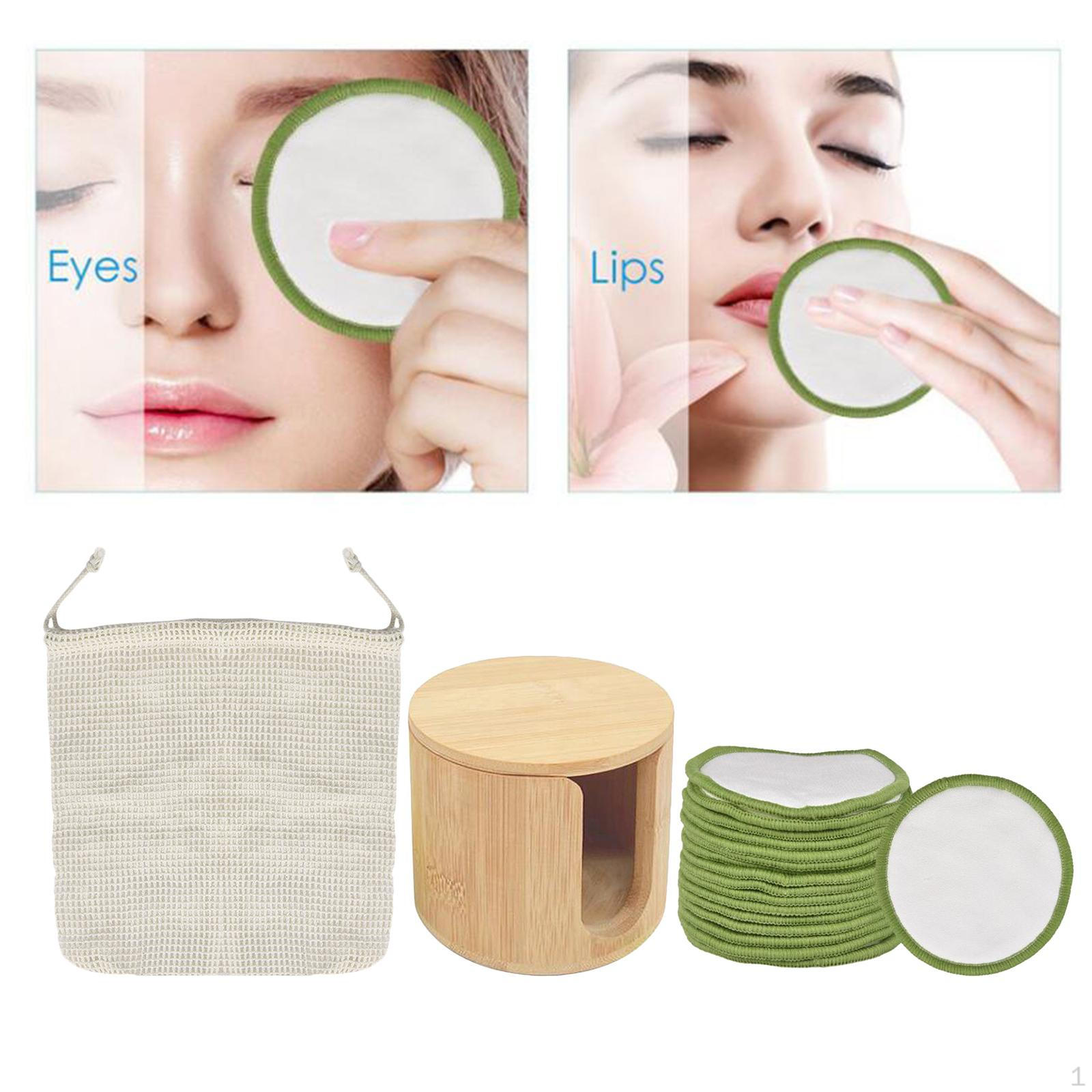 

Подушечки для снятия макияжа, моющиеся, очищающее средство для лица для типов зелёный