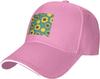 Sunflower Seamless Pattern Baseball Cap Polyester Casual Sun Protection Adjustable Outdoor Adult Hat
