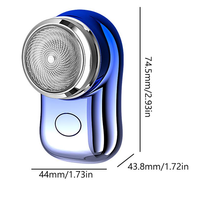 1Pc Mini Shaver For Men Travel Pocket Size Electric Shaving Washable Rechargeable Cordless Trimmer Knives Face Beard Razor