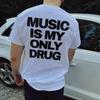 "Music Is My Only Anesthetic" T-shirt - Suitable for Music Festivals, Featuring