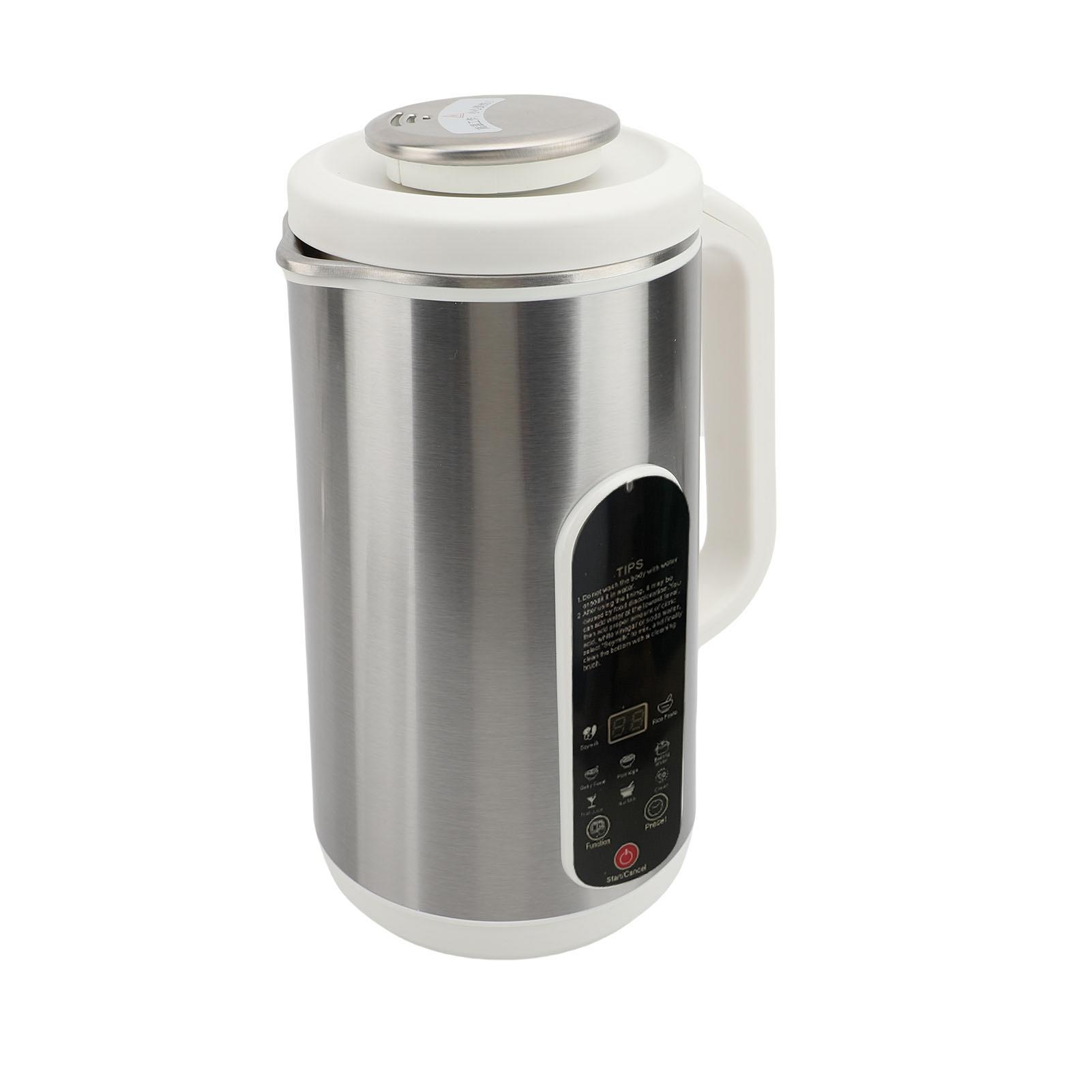 Aimo Notenmelk Maker Blender Roestvrij Staal 24H Reservering 1200ml Capaciteit Zelfgemaakte Sojamelk Machine US Stekker 110V L white