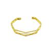 Pure Brass Geometric Angled Bracelet - Five-Layer Stereo Design
