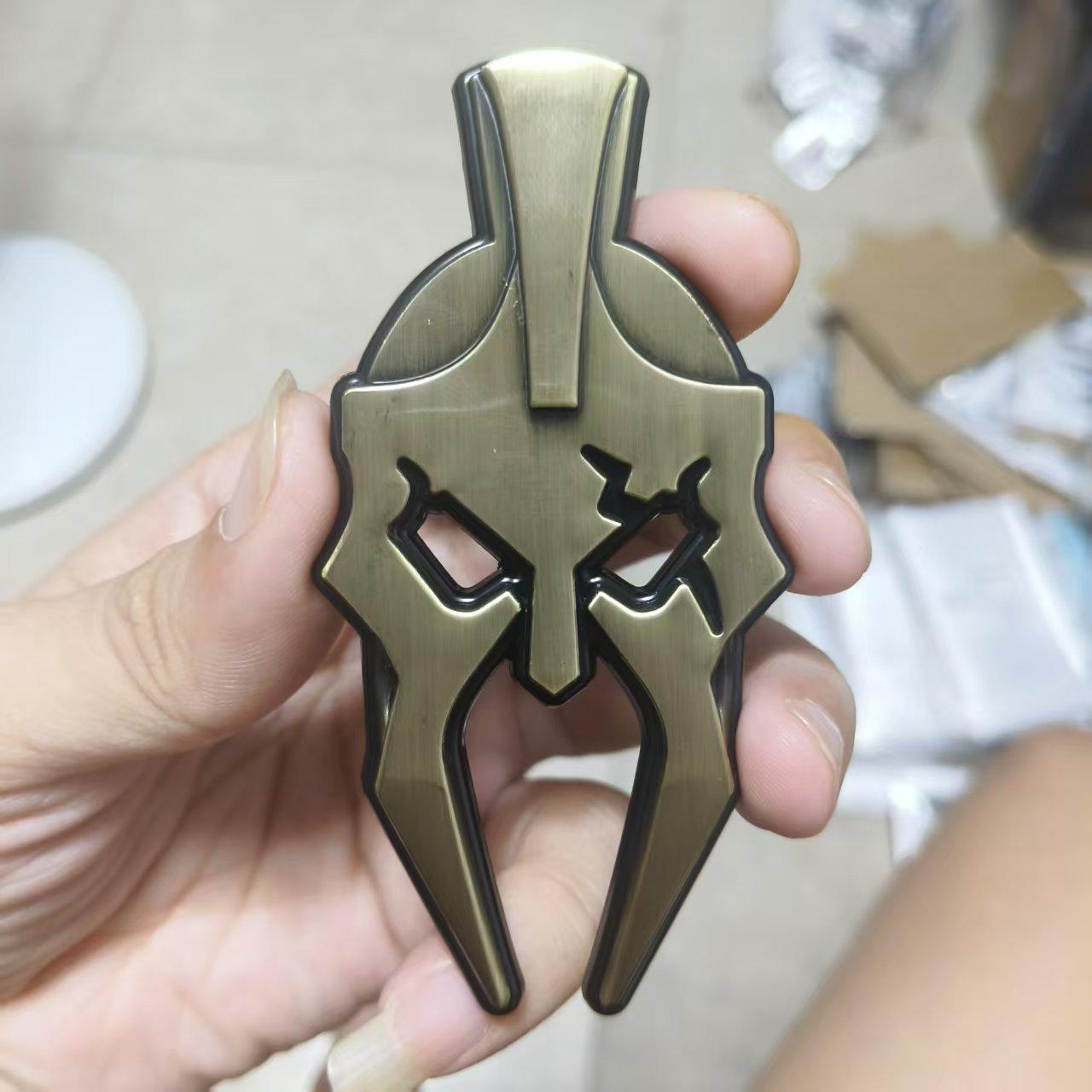 Gladiator Spartan Car Emblem Car Grille / Universal Body Sticker Personalized Modification Metal Badge sticker