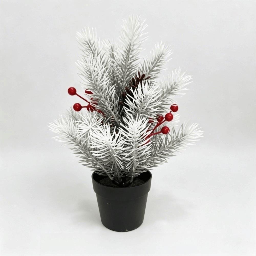 Red Fruit Simulated Christmas Red Fruit Simulated Christmas Leaves Christmas Pine Needles Autumn