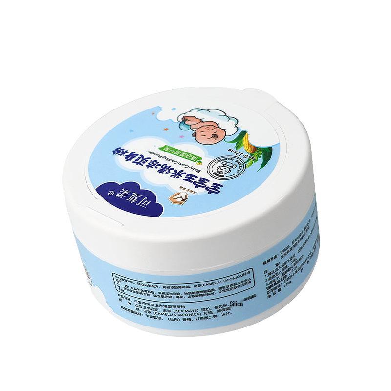 Reusable Baby Corn Skin-Friendly Talcum Powder with Puff