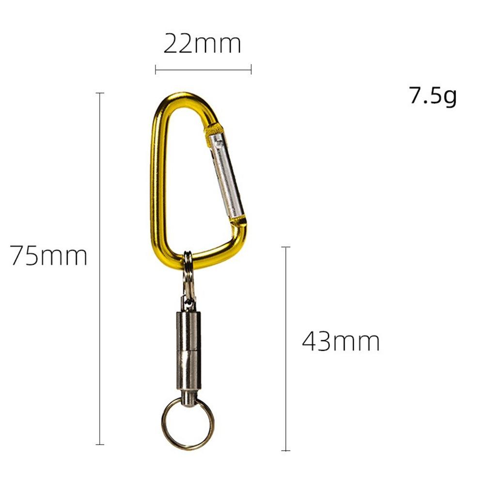 Net  Holder  With  Coil  Lanyard Strong Magnetic Quick Release Clips Carabiner For Outdoor Hiking