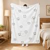 Joke Bear Cartoon Bear Art Throw 240G Flannel Blanket, Suitable For Sofas, Beds, Offices,  Exquisite Gift Blankets