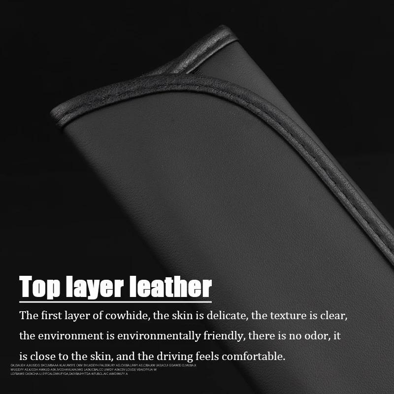 Car Sticker 2025 New Tesla 2Pcs Leather Car Seat Safety Belt Shoulder Protection Cover For Tesla Model 3 Model S X Model Y Roads