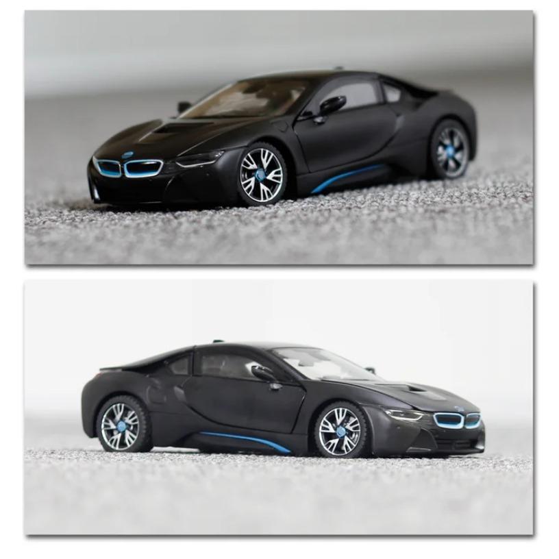 1/24 BMW I8 Supersportwagen Neues Energiefahrzeug Legierungsauto Diecasts & Spielzeugfahrzeuge Automodell Miniaturmaßstabsmodellauto für Kinder