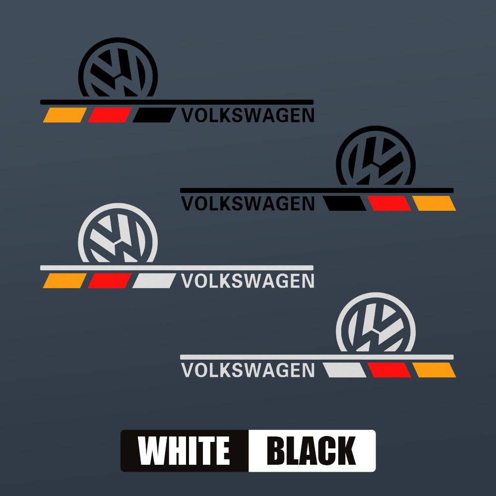 RUNTB1 1 Pair Vinyl Car Sticker Truck Cover Auto Tuning Accessories For VW Amarok V6 4Motion Polo Tiguan Car 4X4 Off Road Decor Decal