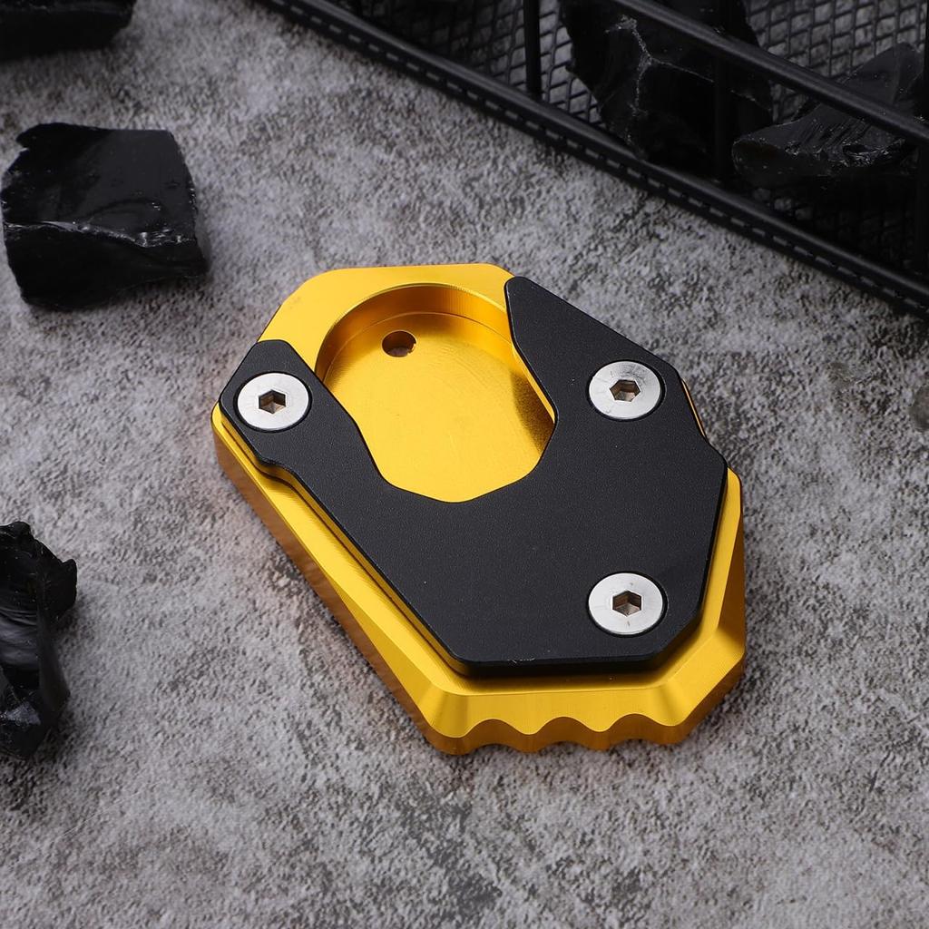 POPETPOP Side Stand Pad Side Stand Holder For Z900RS Z1000 Z1000R Universal Anti-Slip Aluminum