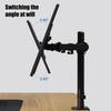Suporte de Mesa para Monitor Duplo com Braço Articulado VESA 75x75 a 100x100 Gerenciamento de Cabos Ajustável Rotativo 13-27 Polegadas Suporte de Tela