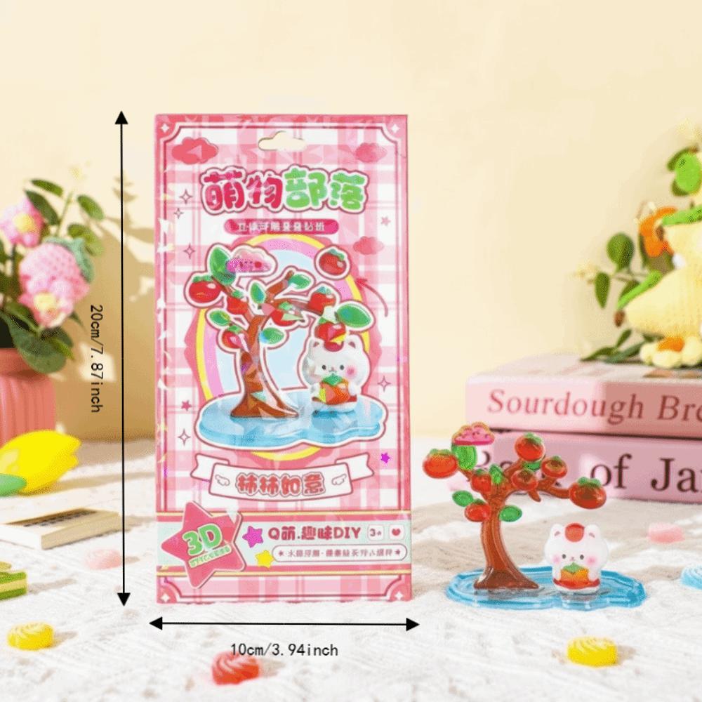 3D Puffy 3D Crystal Embossed Stickers 3D Stacked Animal DIY Stacking Stickers 3D Overlay Raised 3D Relief Stickers