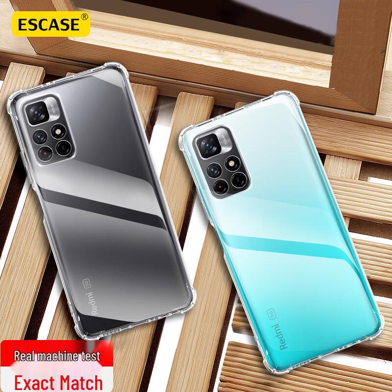 ESCASE Clear Anti-Drop Silicone Case for Redmi Note 11 5G