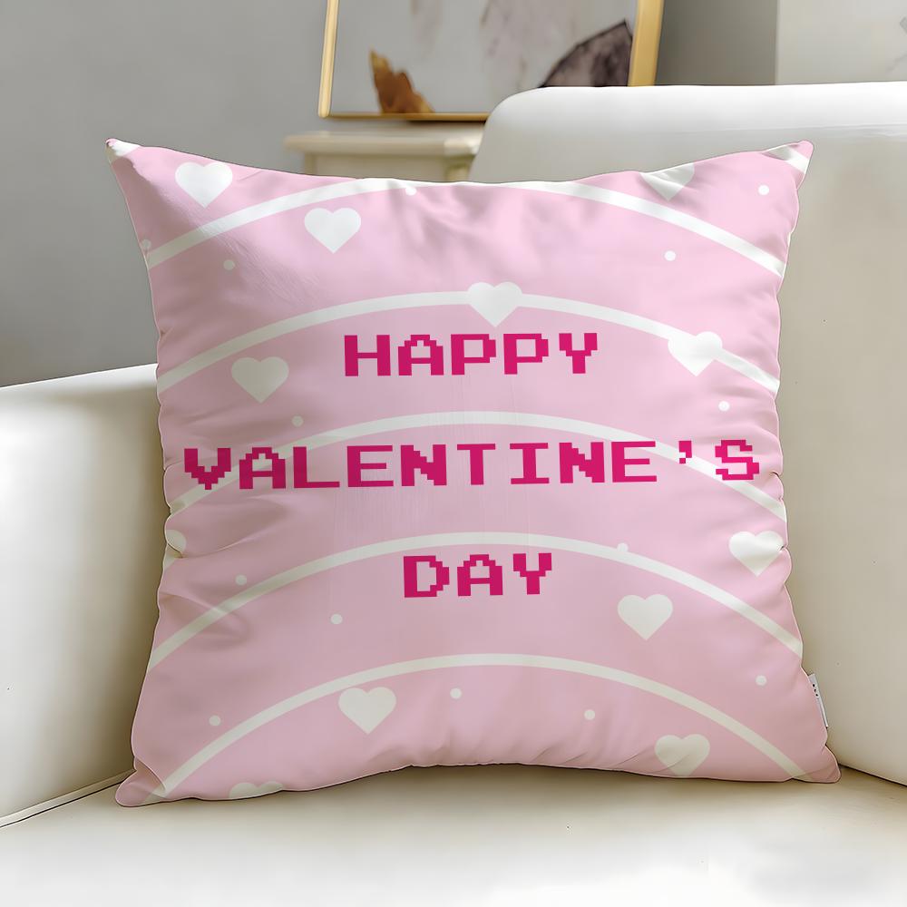 Classic Holiday Valentines Day Cushion Cover Soft EasyWash Pillow Case Versatile for Couch Bed Travel and Office