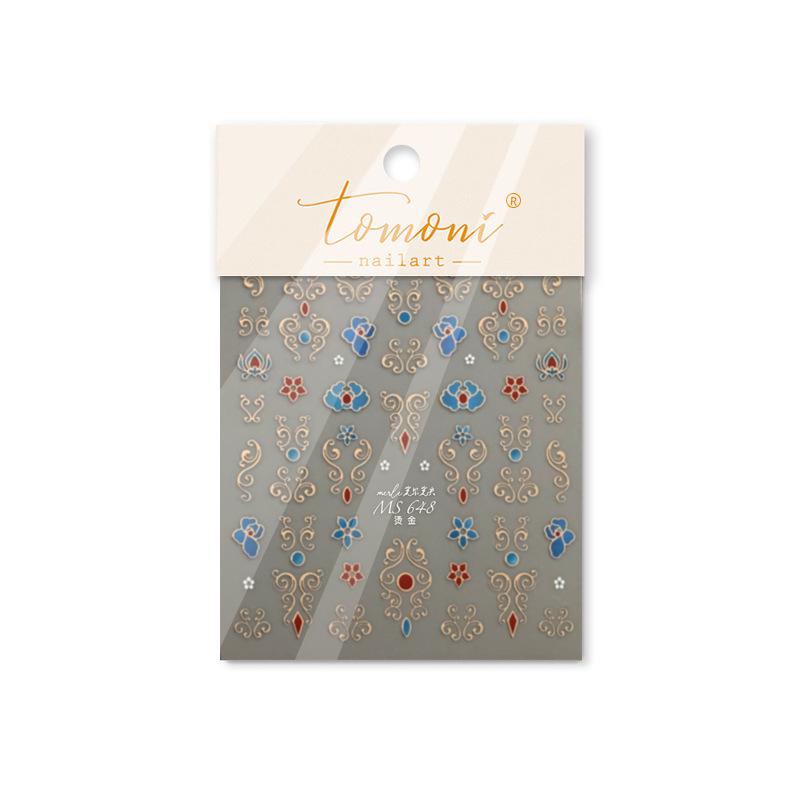 Xiaohongshu Bestseller: Tomoni & Moshu Hot Stamping Nail Art Stickers Ms648 - Xifei Returns To the Palace Collection