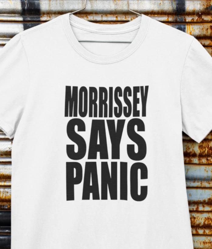Футболка Morrissey Says Panic Ретро 80-е / Smiths Манчестерский Инди-Рок Винтажная Футболка 4XL