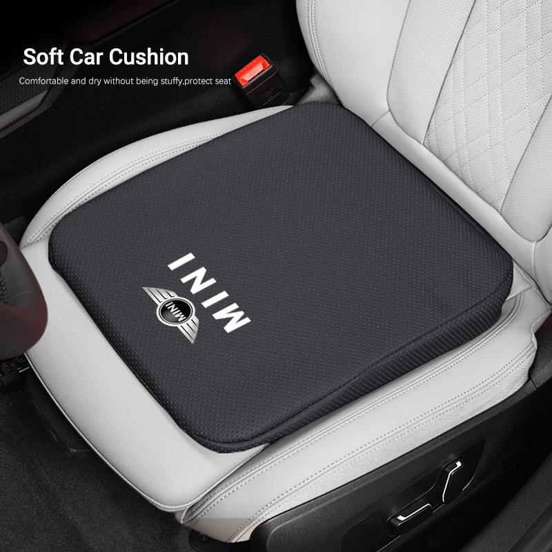 AAFF1 Car Seat Protection Cushion Breathable Nappa Leather Pad For MINI Cooper R56 F56 R50 JCW Cabrio Aceman Countryman Clubman Coupe