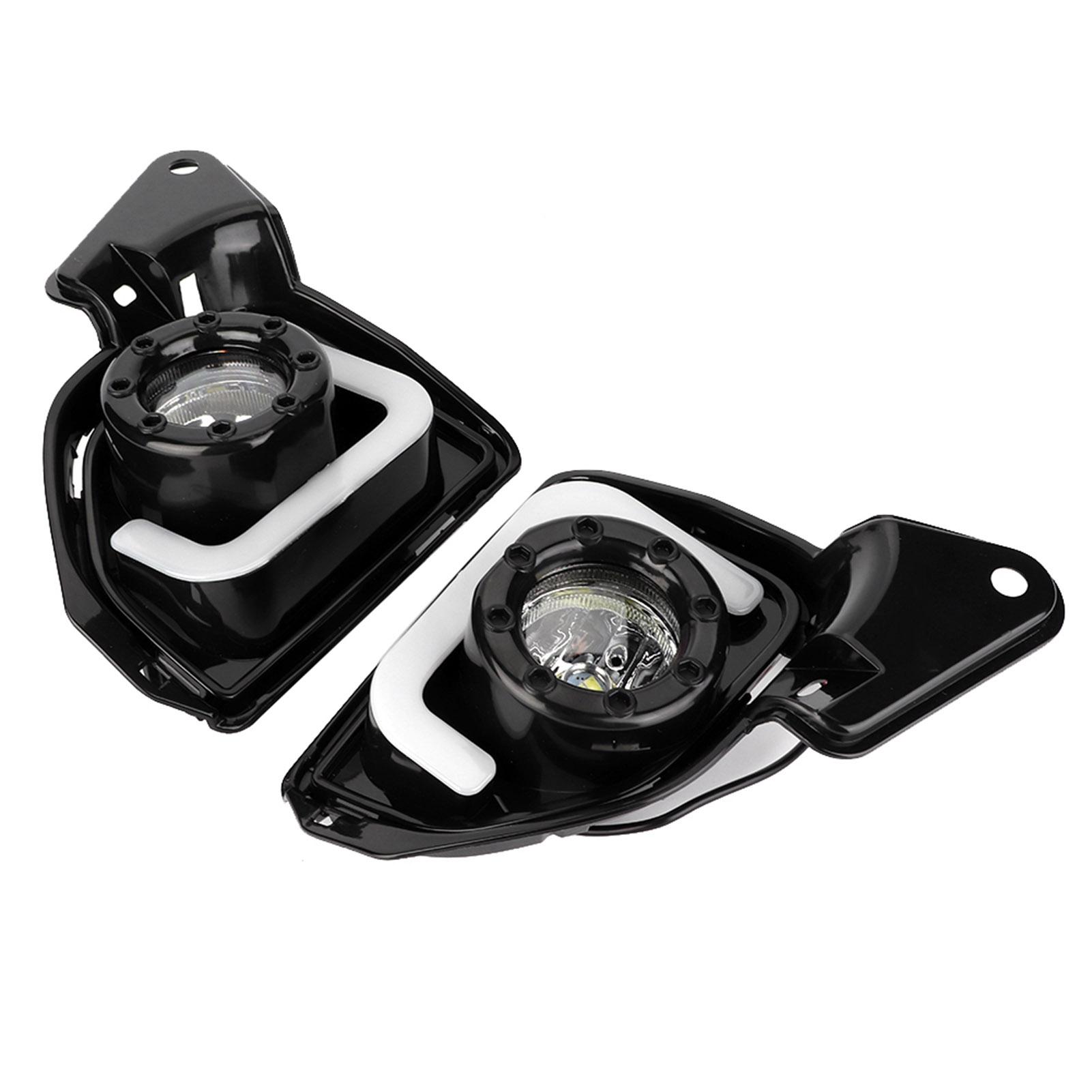 

1 пара дневных ходовых огней для автомобиля с указателем поворота 2Цветные светодиодные противотуманные фары подойдут для Hiace 1418