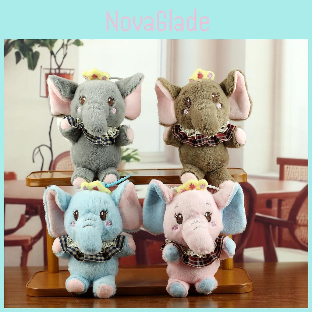 Plush Elephant Keychain With Cute Bowtie Soft Toy For Bag Decoration And Gift