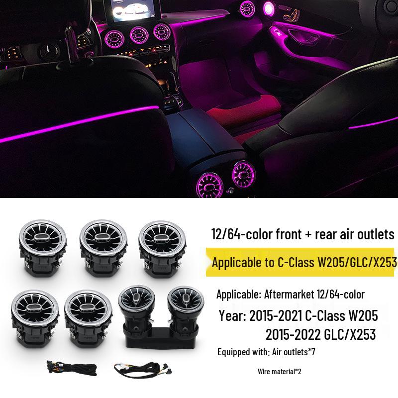 Mercedes Luminous Turbine Air Vent Ambient Light for C200L, GLC, C260L W205