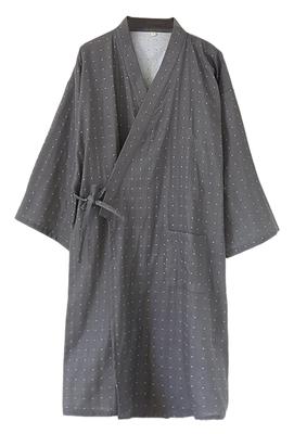 Naynfenl Yukata Loungewear Nightwear Spring Summer Autumn Japanese Style Pajamas Cotton Loungewear Unisex Bathing Robe Hotel Care Jinbei Loose Fit