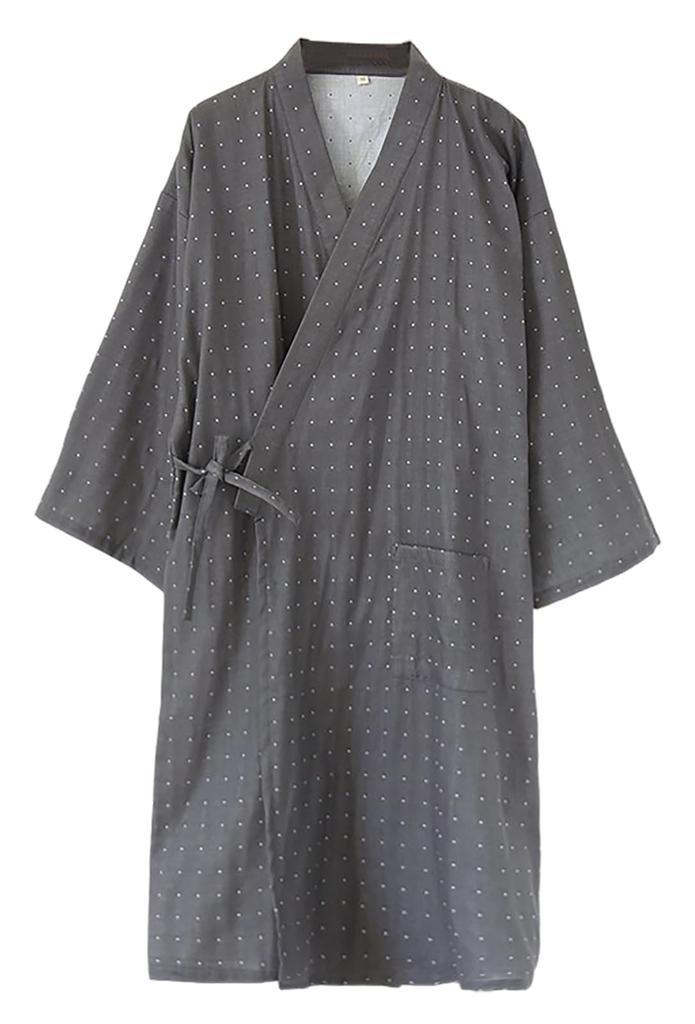 Naynfenl Yukata Loungewear Nightwear Spring Summer Autumn Japanese Style Pajamas Cotton Loungewear Unisex Bathing Robe Hotel Care Jinbei Loose Fit