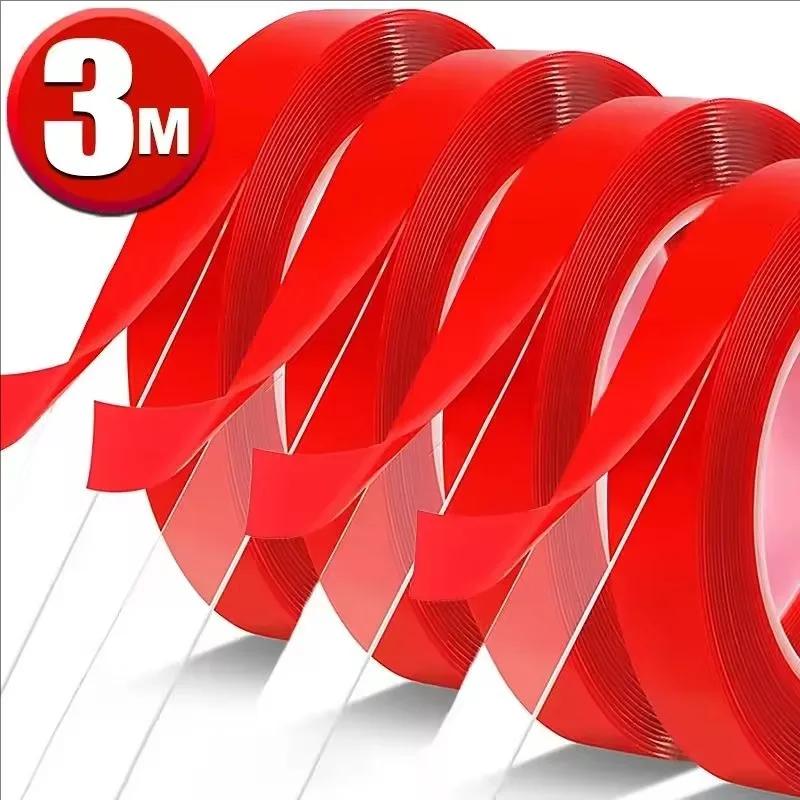 Ultra-Strong Acrylic Double-Sided Tape Transparent No-Residue High-Definition Adhesive for Home Office Car Fixing