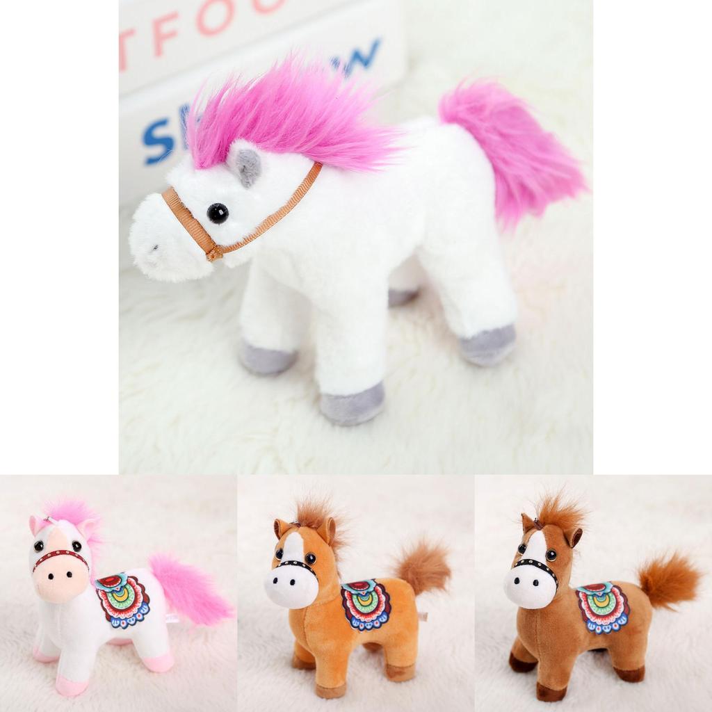 Pony Animal Plush Toy Keyring Featuring Short Plush Material For Gift Giving
