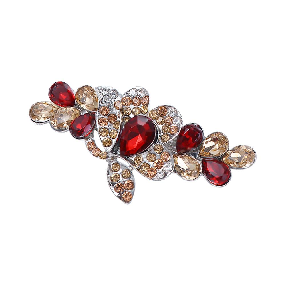 Vintage Elegante Kristallblume Tulpenkopfschmuck Federklemmen Damen Haarspangen Haarnadeln Koreanische Spangen