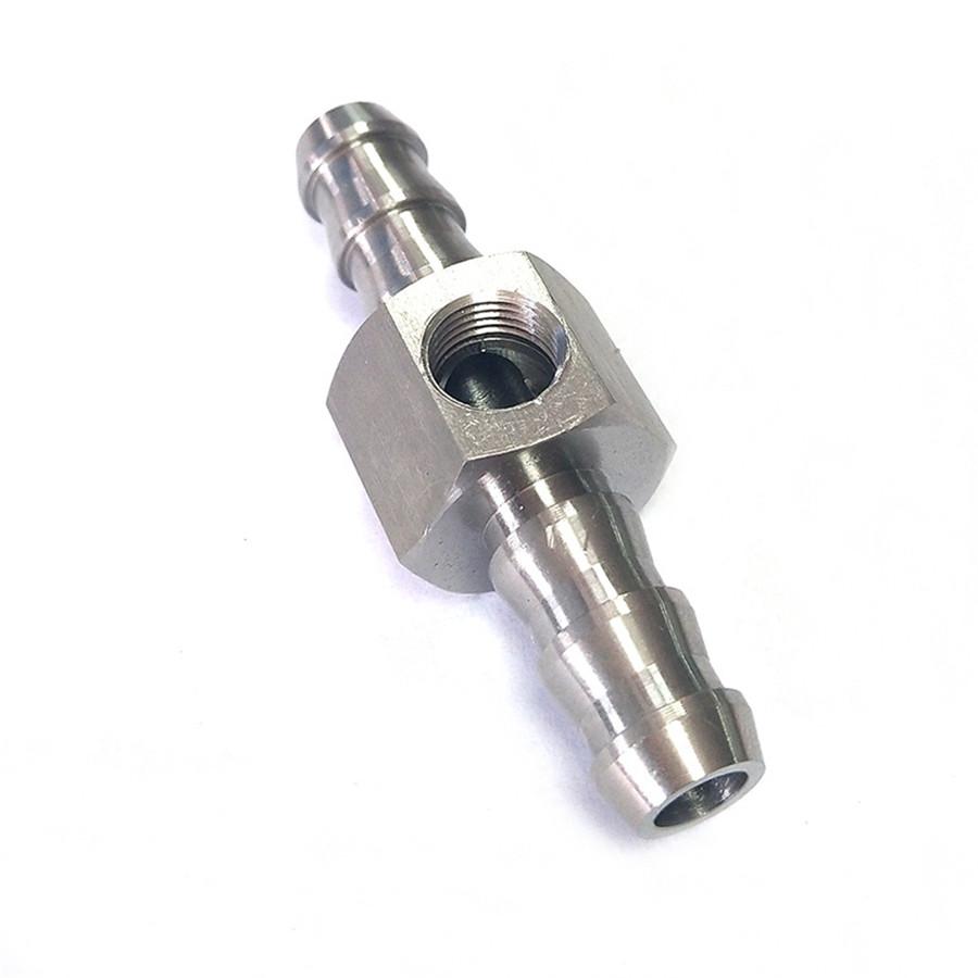 Fuel Line Fuel Pressure Gauge Sensor T-fitting Adapter Universal Car 3/8" 5/16