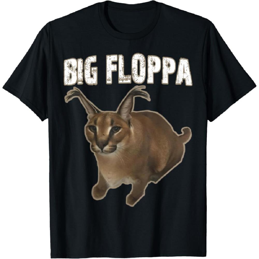 

Big Floppa Caracal Cat Meme Funny Memes Internet Memes Gen-Z Men Women Kids T-Shirt XXXXXL чорний