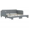 VidaXL Daybed with Pull-out Bed Light Grey 100x200 Cm Fabric 3196821