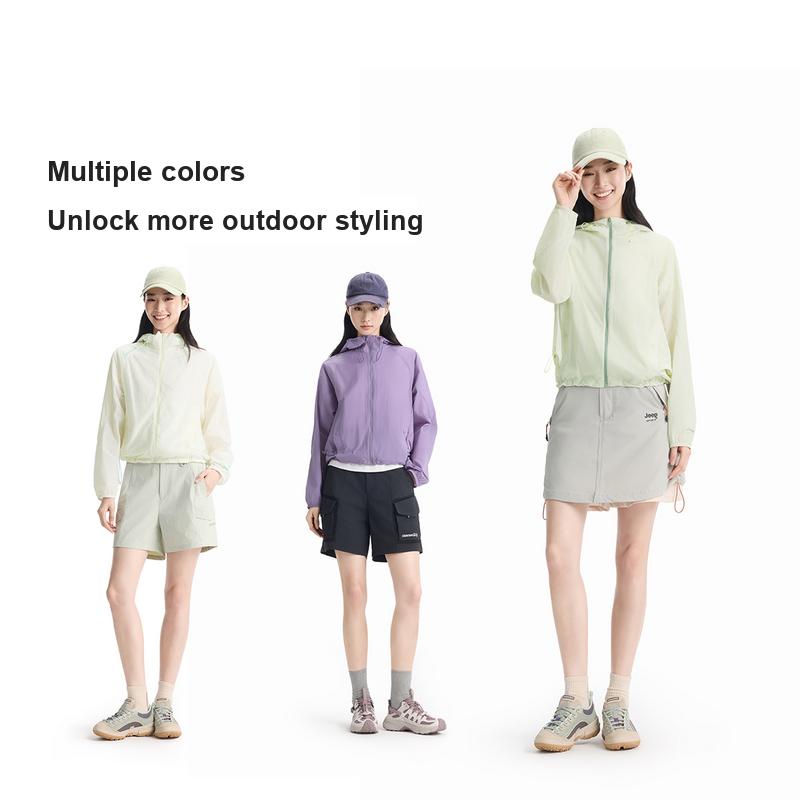Li Ning Outdoor CF Water-Resistant Lightweight Cooling UPF 50+ Sun Protection Jacket Women jackets White Green AFDW208-3