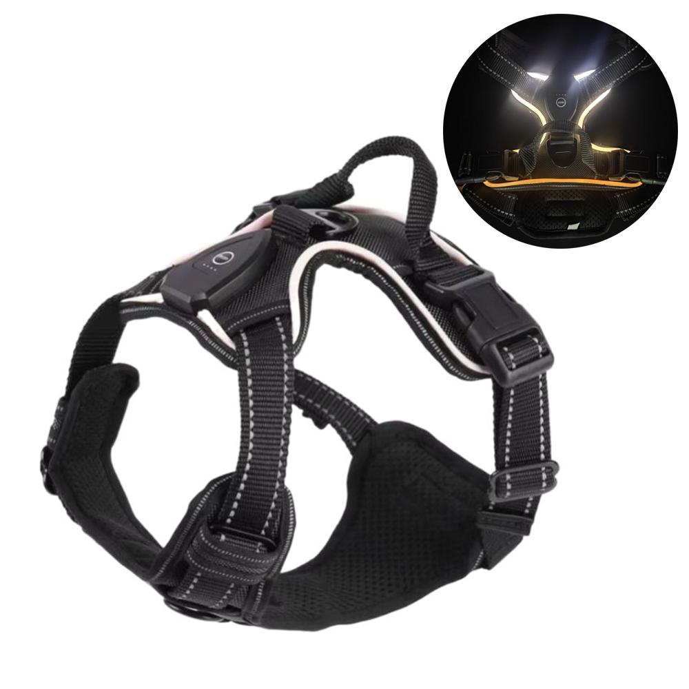 Light Up Luminous Pet Chest Strap Adjustable Dog Glow Vest Practical LED Dog Harness  Cats Pet