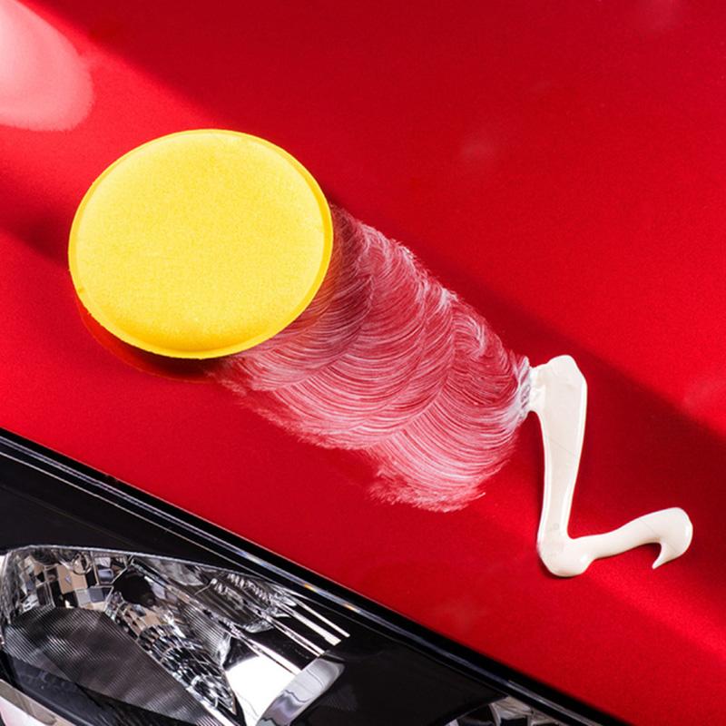Car Waxing Sponge Pad Polish Foam Applicator Car Round Waxing Polish Sponges High Density Auto Detailing Accessories Tools 100mm