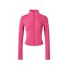 Women's Spring Yoga Jacket - Windproof Stand Collar, Slim Fit Zipper Cardigan for Running and Cycling.