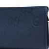 Gucci Jumbo GG Double G Logo Zipper Leather Clutch Large Men clutch Blue 739490-AABY0-4236