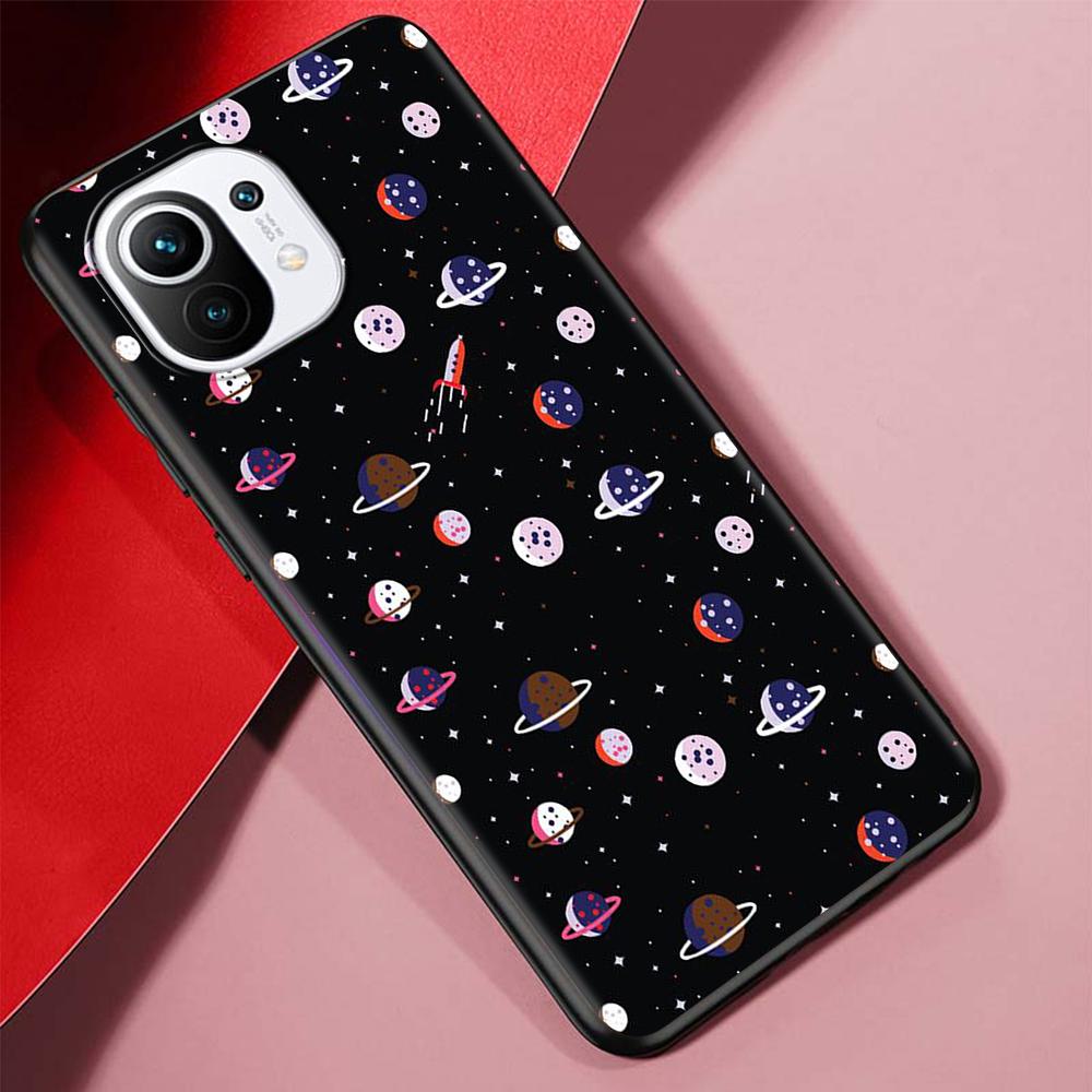 

Чехол с изображением астронавта из мультфильма для Xiaomi Mi 11 Ultra 11T 10T 9T Pro Note 10 A2 9 8 Lite A3 CC9E 10S, черный, мягкий чехол для телефона Xiaomi Mi Note 10
