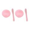 2Pcs Silicone Facial Mud Mixing Bowl with Sticks Women DIY Face Clay Stirring Bowl Professional Home Salon Beauty Skincare Mixing Tool Kit