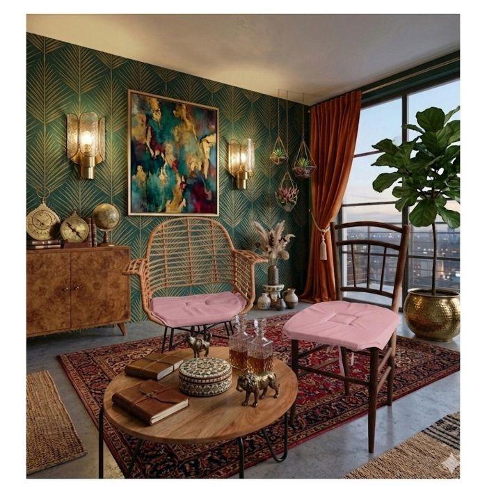 Galette de chaise - EDEN - Nelsen - 40 x 40 cm - Rose poudre - Moelleuse et résistante