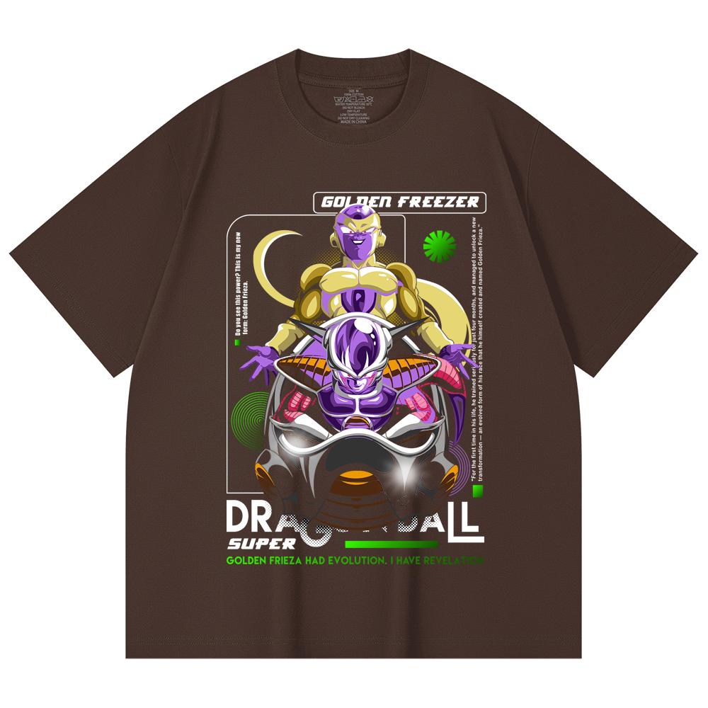 230 Gsm 100% Cotton Dragon Ball V22 Golden Freeza Print Unisex Heavy Cotton T Shirt