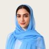 High-Quality Velvet Chiffon Scarf: Elegant Plain Color Malaysian Gauze