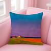 Landscape Cushion Cover Comfortable Reversible Pillow Cover Ideal for Car Sofa Bedroom  Beyond
