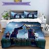 Messi Football Duo High Five Celebration Personalized Name Bedding Set,Airy Bed Linen for Sports Room Decor,Perfect Teenager Gift,Double Sided Duvet C