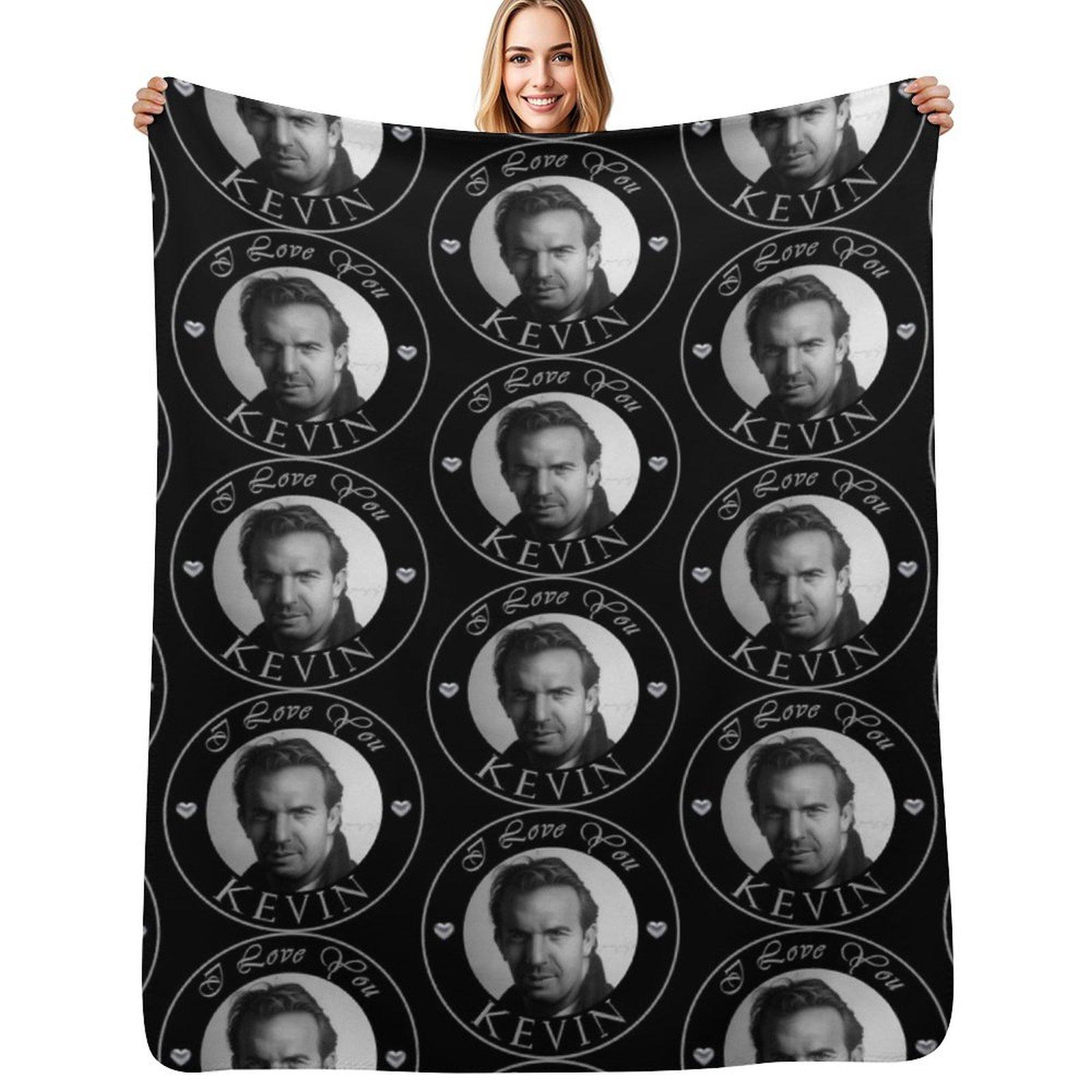 I LOVE YOU KEVIN Throw Blanket Cozy Throw Blanket for Bed Sofa Chair Size: 75*100cm, Weight: 230 GSM