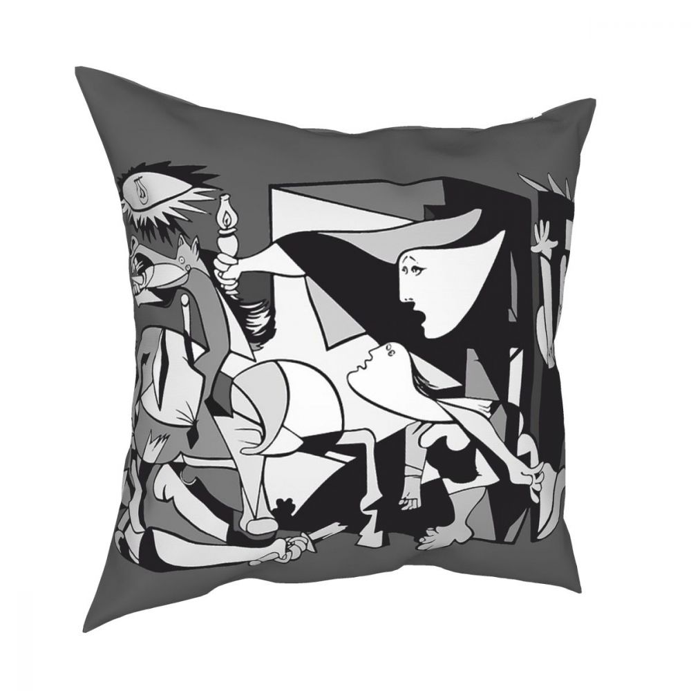 Helenal Unisex Pablo Picasso Guernica 1937 Artwork Throw Pillow Cover Polyester Throw Pillow Surrealism Art Vintage Pillowcase